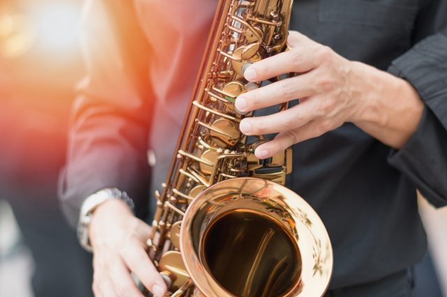 international-jazz-day-and-world-jazz-festival-saxophone-music-by-picture-id1058181964
